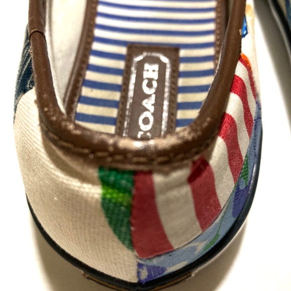 EUC Coach Marie Patchwork Slip Ons - Picture 5 of 12